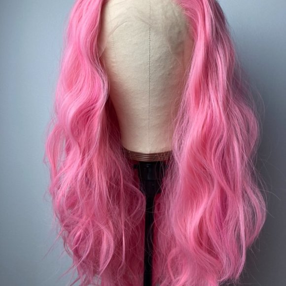 Pink WigKinky Curly Lace Front Wig